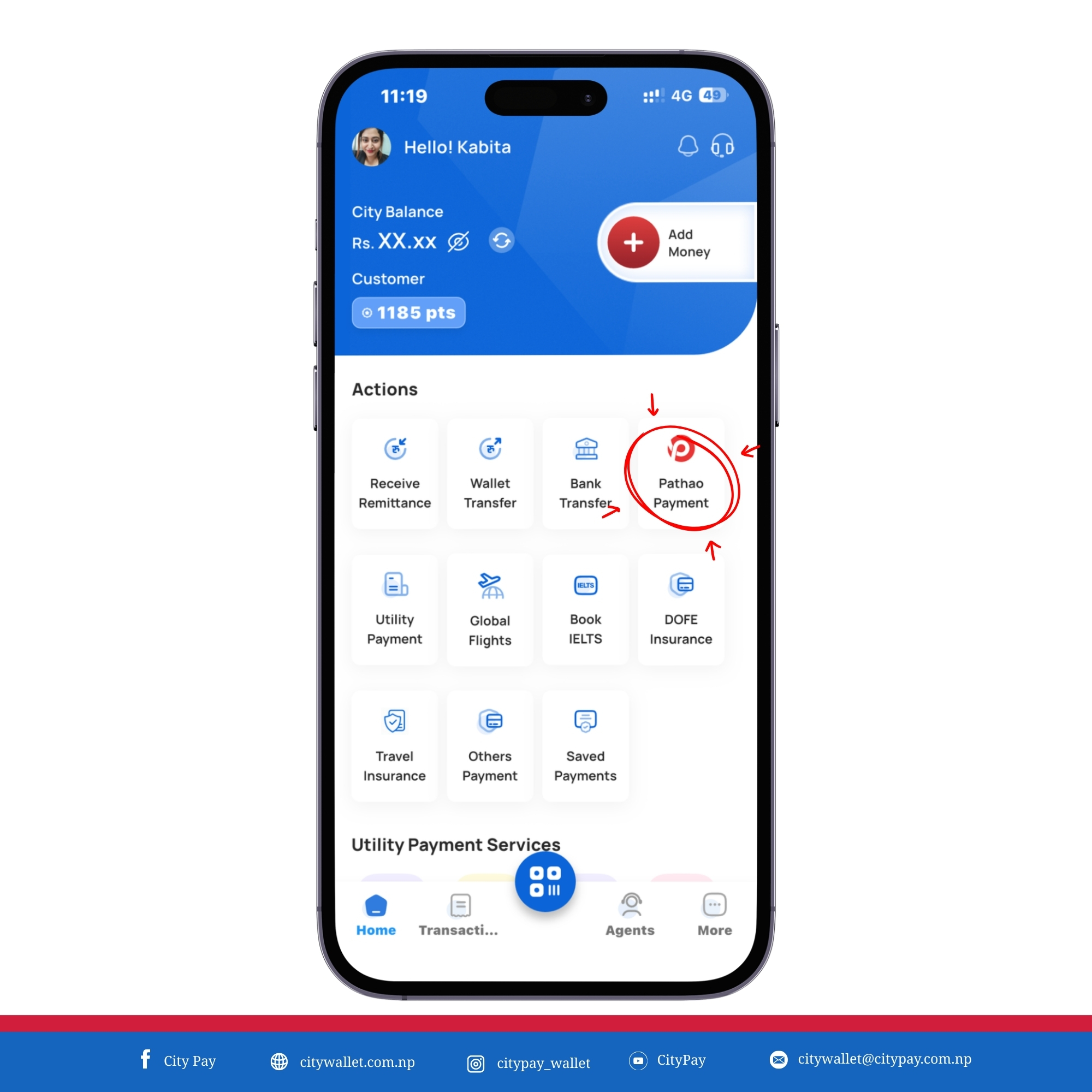 🚀 cityPAY Wallet मार्फत Pathao भुक्तानी अब झनै सरल !